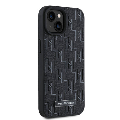 iPhone 15 Kılıf Karl Lagerfeld Orjinal Lisanslı M-safe Şarj Özellikli KL Yazılı Hot Stamp Kılıf
