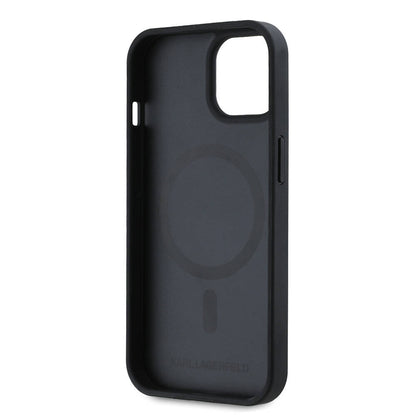 iPhone 15 Kılıf Karl Lagerfeld Orjinal Lisanslı M-safe Şarj Özellikli KL Yazılı Hot Stamp Kılıf