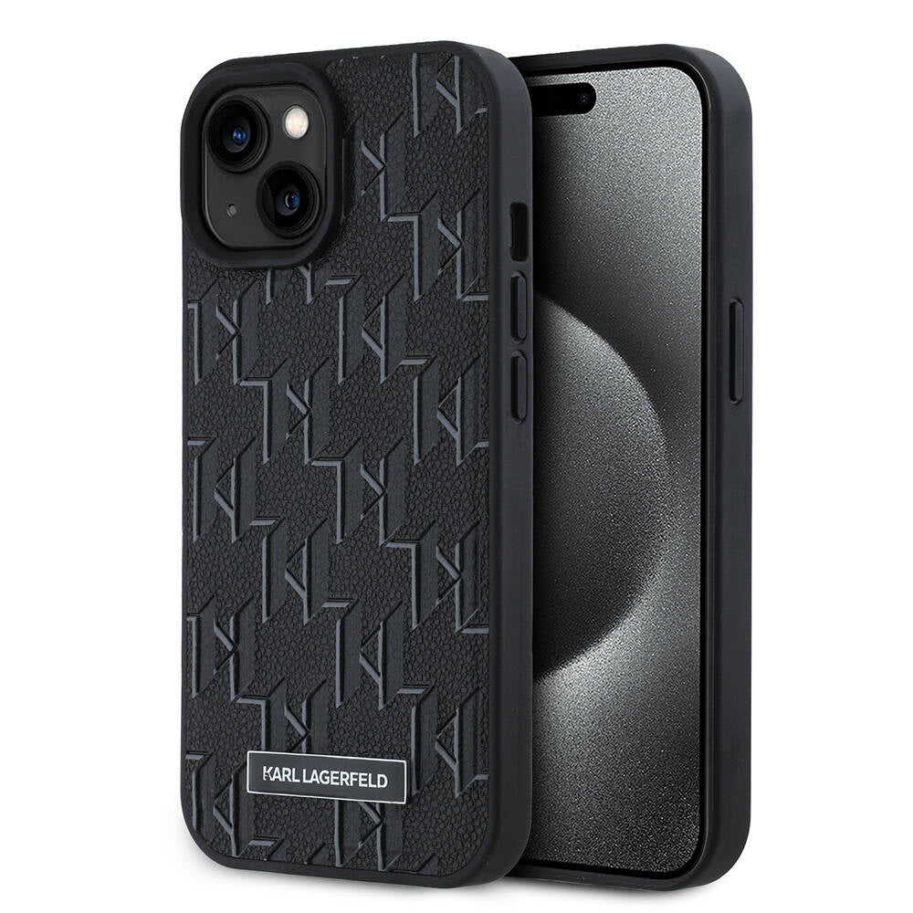 iPhone 15 Kılıf Karl Lagerfeld Orjinal Lisanslı M-safe Şarj Özellikli KL Yazılı Hot Stamp Kılıf