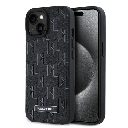 iPhone 15 Kılıf Karl Lagerfeld Orjinal Lisanslı M-safe Şarj Özellikli KL Yazılı Hot Stamp Kılıf