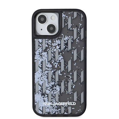 iPhone 15 Kılıf Karl Lagerfeld Orjinal Lisanslı Simli KL Yazılı Monogram Gradıent Kılıf