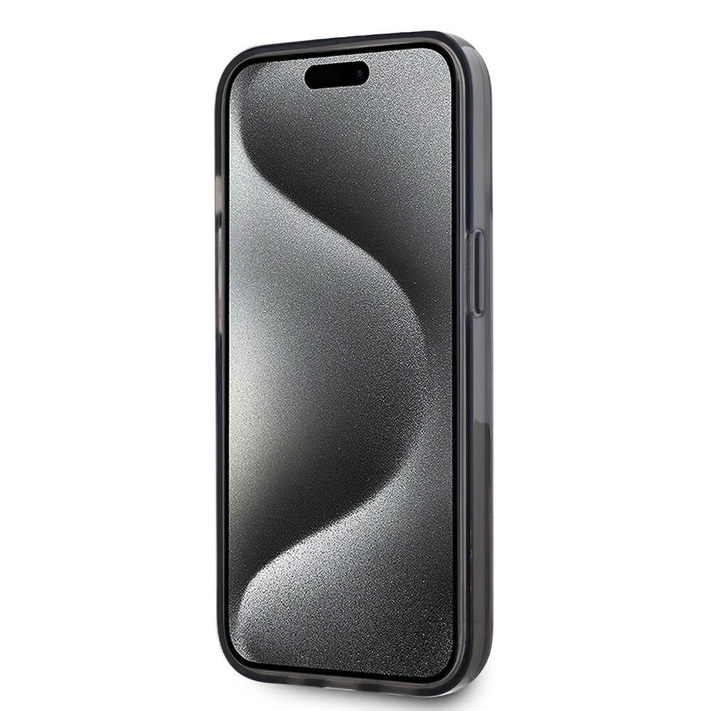 iPhone 15 Kılıf Karl Lagerfeld Orjinal Lisanslı Simli KL Yazılı Monogram Gradıent Kılıf