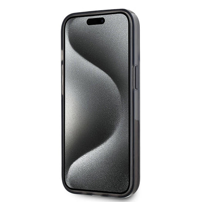 iPhone 15 Kılıf Karl Lagerfeld Orjinal Lisanslı Simli KL Yazılı Monogram Gradıent Kılıf