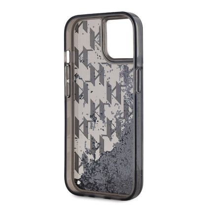 iPhone 15 Kılıf Karl Lagerfeld Orjinal Lisanslı Simli KL Yazılı Monogram Gradıent Kılıf
