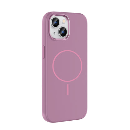 Apple iPhone 15 Kılıf M-Safe Şarj Özellikli Metal Kamera Çerçeveli Zore Edi Silikon Kapak