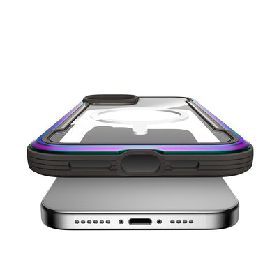 Apple iPhone 15 Kılıf Magsafe Şarj Özellikli Airbagli Raptic Shield Serisi Şeffaf Arka Yüzey Kapak Colorful