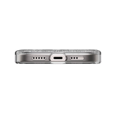 Apple iPhone 15 Kılıf Magsafe Şarj Özellikli Parlayan Simli Şeffaf Lisanslı Switcheasy Starfield-M Kapak Renksiz