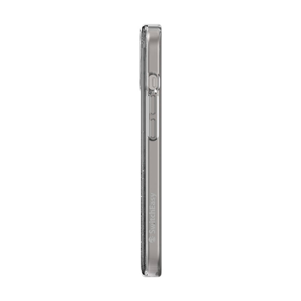 Apple iPhone 15 Kılıf Magsafe Şarj Özellikli Parlayan Simli Şeffaf Lisanslı Switcheasy Starfield-M Kapak Renksiz