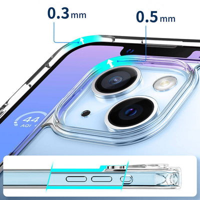 Apple iPhone 15 Kılıf M-safe Şarj Özellikli Şeffaf Sert PC Zore Embos Kapak Renksiz