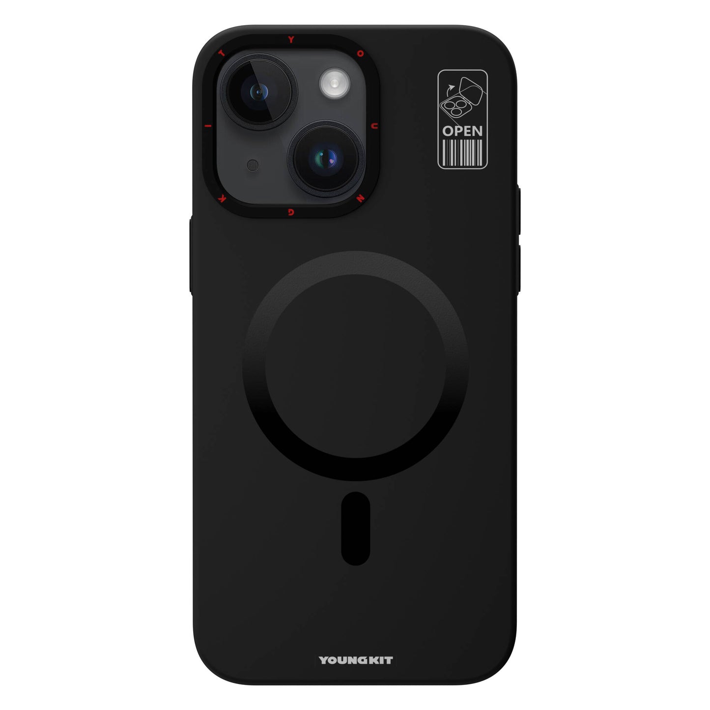 iPhone 15 Kılıf M-safe Şarj Özellikli Standlı YoungKit Hermit Bracket Serisi Kılıf