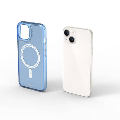 Apple iPhone 15 Kılıf Magsafe Şarj Özellikli Wiwu Basic Color J Serisi Kapak Pembe Koyu