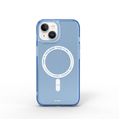 Apple iPhone 15 Kılıf Magsafe Şarj Özellikli Wiwu Basic Color J Serisi Kapak Pembe Koyu