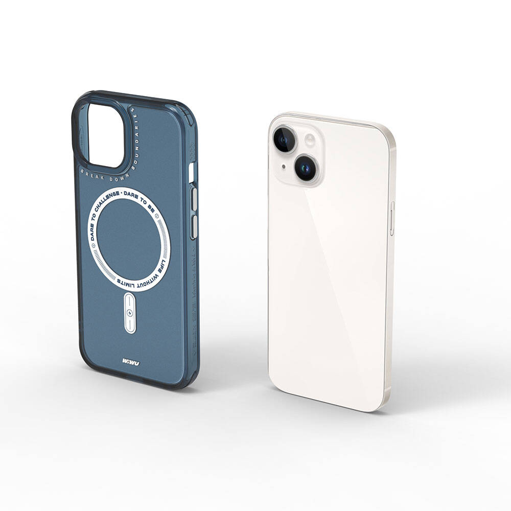 Apple iPhone 15 Kılıf Magsafe Şarj Özellikli Wiwu Basic Color J Serisi Kapak Gri