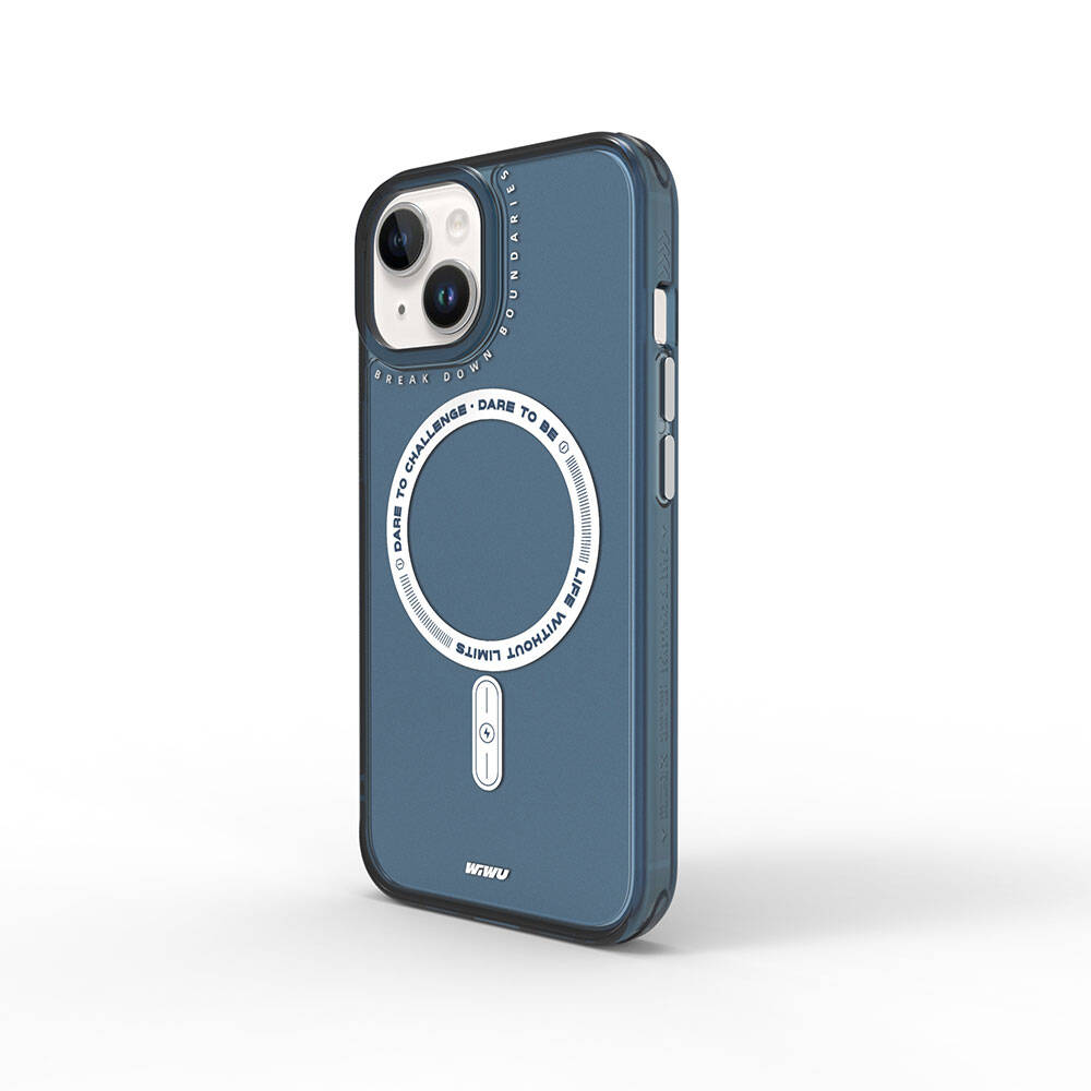 Apple iPhone 15 Kılıf Magsafe Şarj Özellikli Wiwu Basic Color J Serisi Kapak Gri