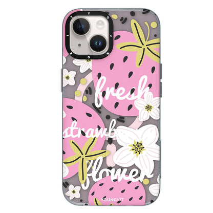 iPhone 15 Kılıf M-safe Şarj Özellikli Yaz Meyvesi Desenli Youngkit Fruity Flavour Serisi Kılıf
