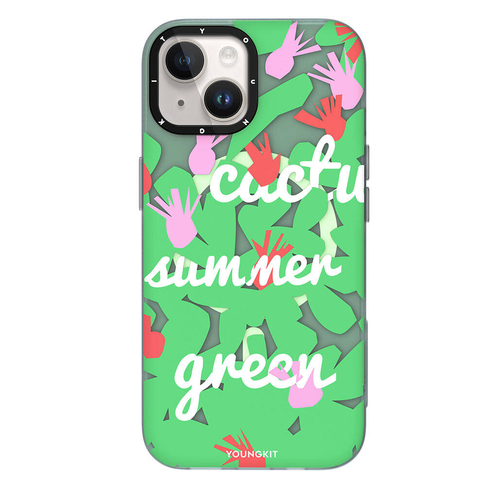 Apple iPhone 15 Kılıf Magsafe Şarj Özellikli Yaz Meyvesi Desenli Youngkit Fruity Flavour Serisi Kapak Pembe