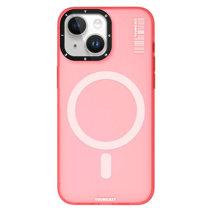 iPhone 15 Kılıf M-safe Şarj Özellikli Youngkit Hidden Sand Serisi Kılıf