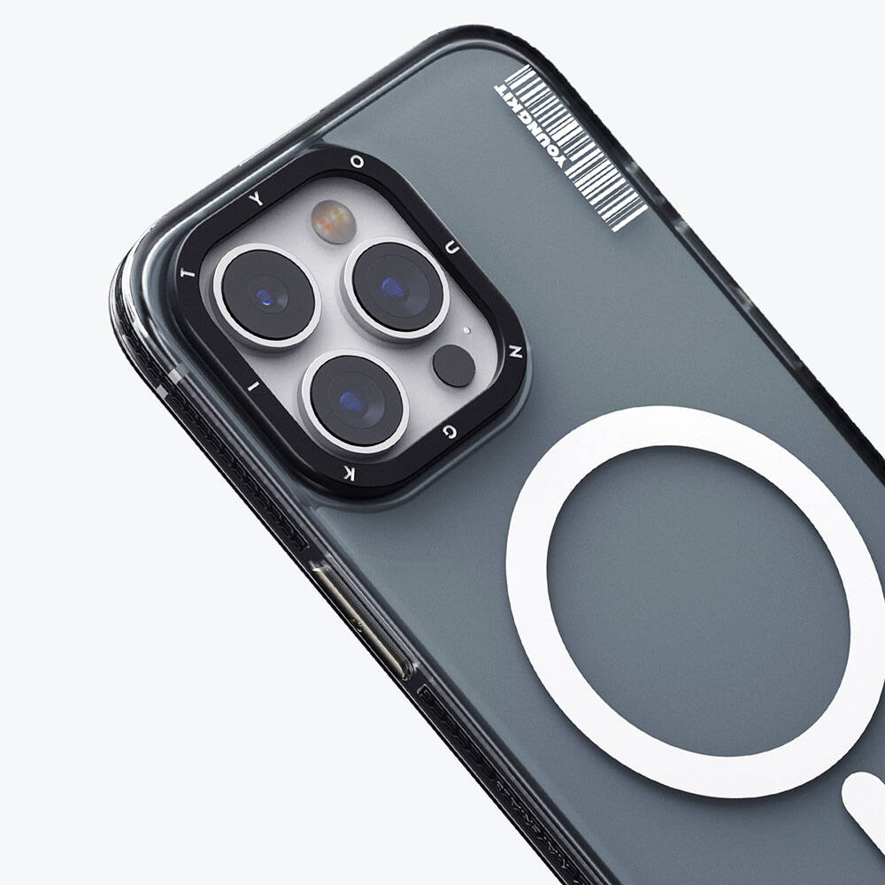 Apple iPhone 15 Kılıf Magsafe Şarj Özellikli Youngkit Jiansha Serisi Kapak Siyah