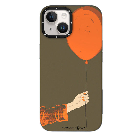 iPhone 15 Kılıf M-safe Şarj Özellikli Youngkit Orange Serisi Flying Balloon Kılıf