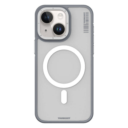 iPhone 15 Kılıf M-safe Şarj Özellikli Youngkit Rock Sand Serisi Kılıf