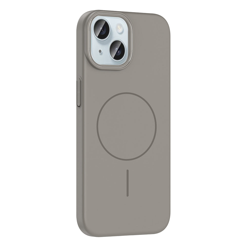 Apple iPhone 15 Kılıf M-safe Şarj Özellikli Zore Ruby Sert Kapak Lacivert