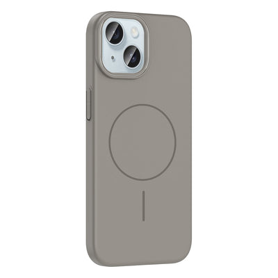Apple iPhone 15 Kılıf M-safe Şarj Özellikli Zore Ruby Sert Kapak Mürdüm