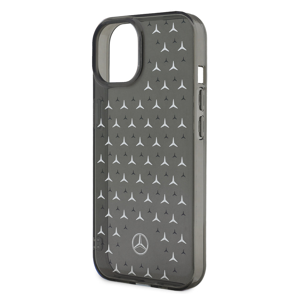 iPhone 15 Kılıf Mercedes Benz Çift Katmanlı Yıldız Desenli Dizayn Kılıf