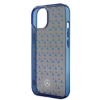 iPhone 15 Kılıf Mercedes Benz Çift Katmanlı Yıldız Desenli Dizayn Kılıf