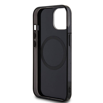 iPhone 15 Kılıf Mercedes Benz Orjinal Lisanslı M-safe Şarj Özellikli Çift Katmanlı Mini Yıldız Desenli Kılıf