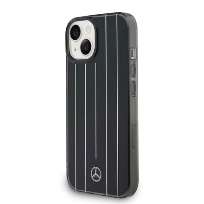 iPhone 15 Kılıf Mercedes Benz Orjinal Lisanslı New Urban 3 IML Baskılı Paralel Çizgi Desenli Kılıf
