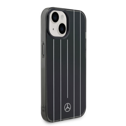 iPhone 15 Kılıf Mercedes Benz Orjinal Lisanslı New Urban 3 IML Baskılı Paralel Çizgi Desenli Kılıf