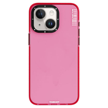 iPhone 15 Kılıf Pürüzsüz Düz Arka Yüzey YoungKit Crystal Color Serisi Kılıf