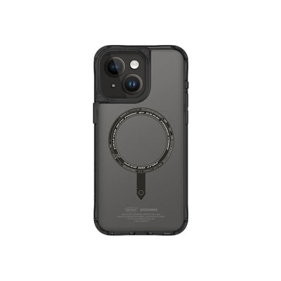 Apple iPhone 15 Kılıf SkinArma Şeffaf Airbag Tasarımlı Magsafe Şarj Özellikli Saido Kapak Pembe Açık
