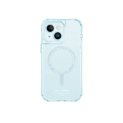 Apple iPhone 15 Kılıf SkinArma Şeffaf Airbag Tasarımlı Magsafe Şarj Özellikli Saido Kapak Pembe Açık
