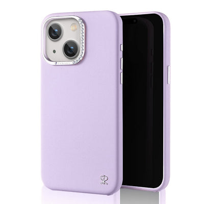 Apple iPhone 15 Kılıf Suni Deri Tasarımlı Pynana Starry Serisi Kapak Pembe