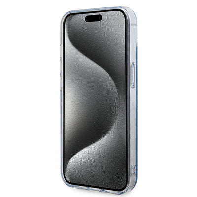 Apple iPhone 15 Kılıf U.S. Polo Assn. Orjinal Lisanslı Simli Parlak Alfabe Tasarım Kapak Siyah