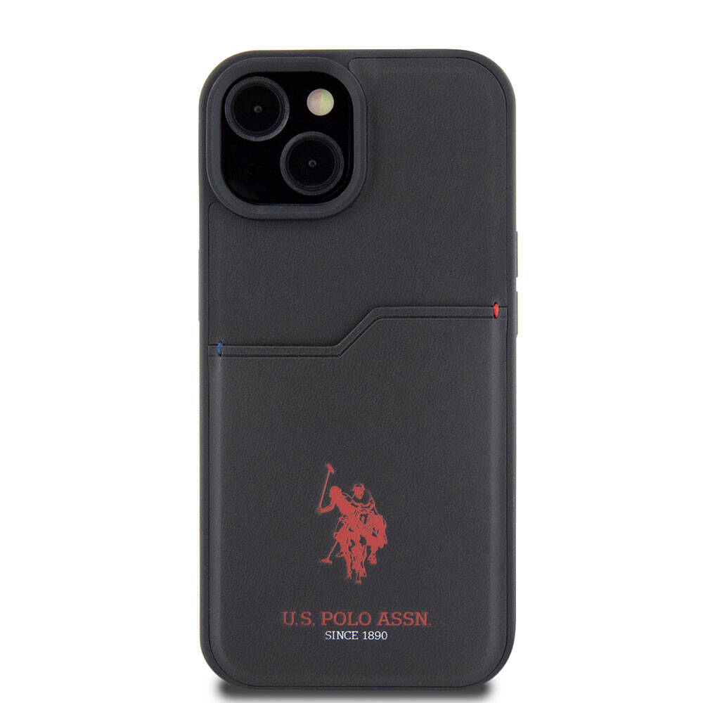 iPhone 15 Kılıf U.S. Polo Assn. Orjinal Lisanslı Baskı Logolu PU Kartlıklı Kılıf