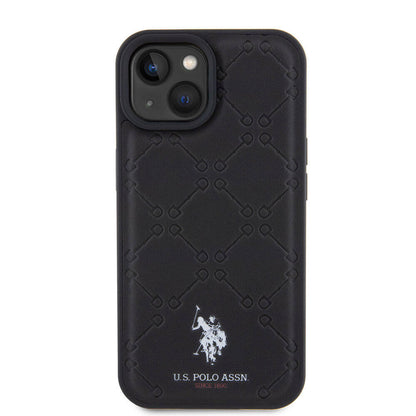 iPhone 15 Kılıf U.S. Polo Assn. Orjinal Lisanslı HS Desenli Baskı Logolu Suni Deri Kılıf