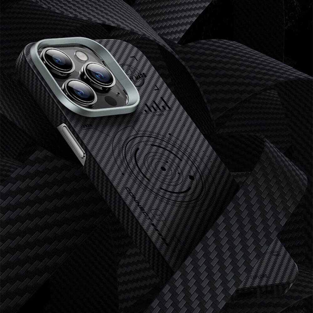 iPhone 15 Kılıf Wiwu KJZ-017 Karbon Fiber 600D Explore Kevlar Kılıf