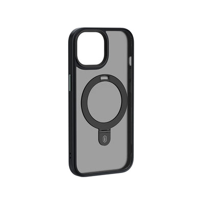 iPhone 15 Kılıf Wiwu ZMM-010 M-safe Şarj Özellikli Mat Arka Yüzey Standlı Kılıf