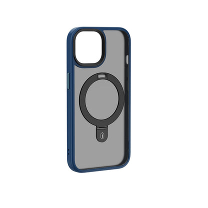 iPhone 15 Kılıf Wiwu ZMM-010 M-safe Şarj Özellikli Mat Arka Yüzey Standlı Kılıf