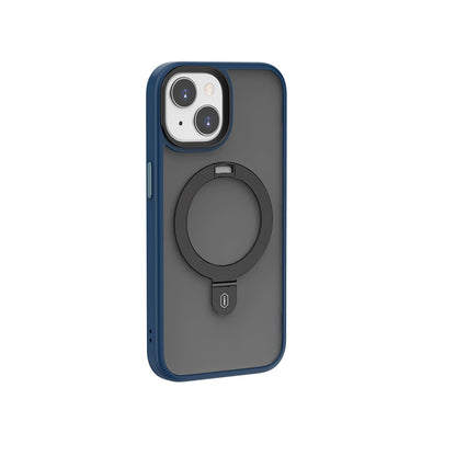 iPhone 15 Kılıf Wiwu ZMM-010 M-safe Şarj Özellikli Mat Arka Yüzey Standlı Kılıf
