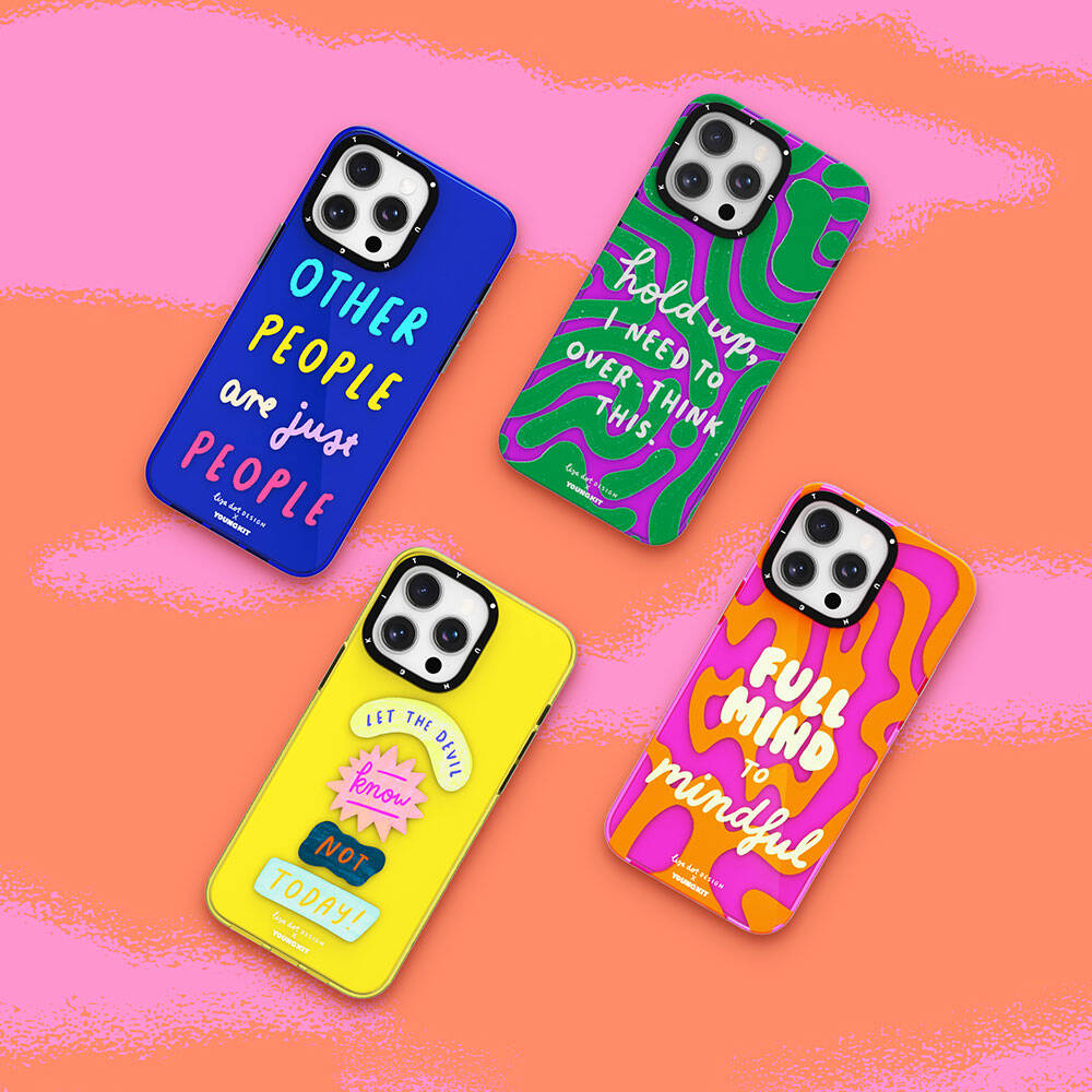 iPhone 15 Kılıf Yazı Desenli Youngkit Mindfulness Serisi Kılıf