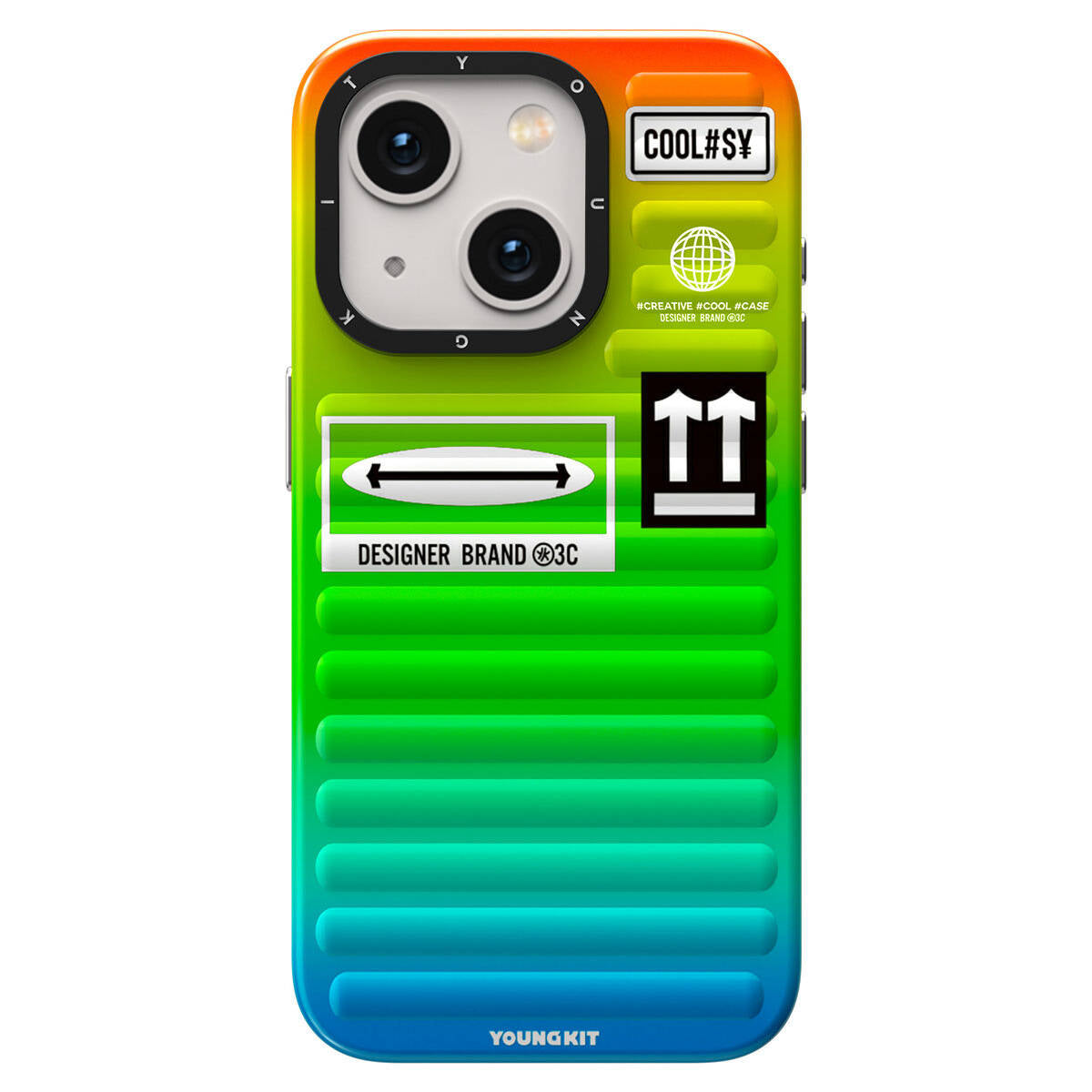 Apple iPhone 15 Kılıf YoungKit The Secret Color Serisi Kapak Yeşil