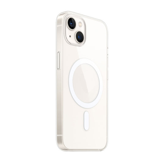 iPhone 15 Kılıf Zore M-safe Şarj Özellikli Şeffaf Tek Kamera Çerçeveli Porto Kılıf