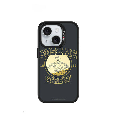 Apple iPhone 15 Magsafe Şarj Özellikli Casebang Sesame Street Serisi Mıknatıslı Arka Panel Siyah