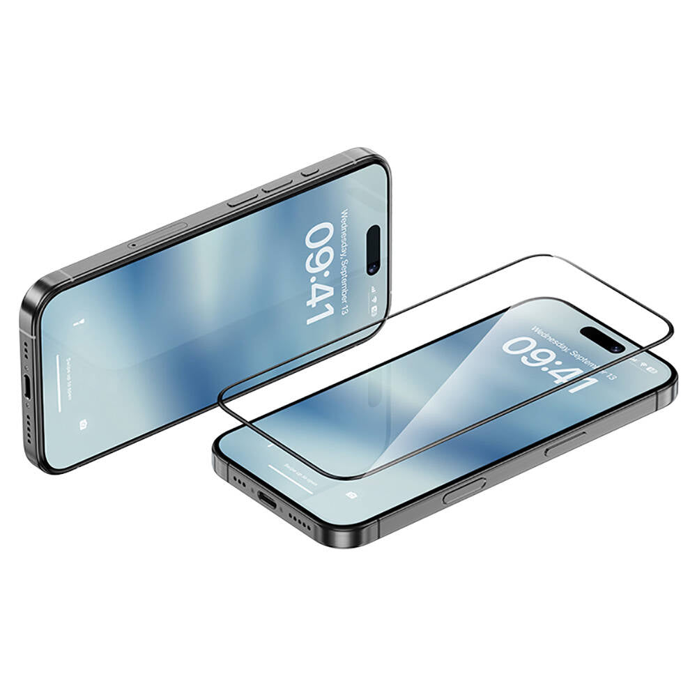 Apple iPhone 15 Plus Benks Ultra Shield 0.4mm Ekran Koruyucu + Kolay Uygulama Aparatlı Siyah