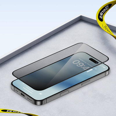 Apple iPhone 15 Plus Benks Ultra Shield 0.4mm Privacy Ekran Koruyucu + Kolay Uygulama Aparatlı Siyah