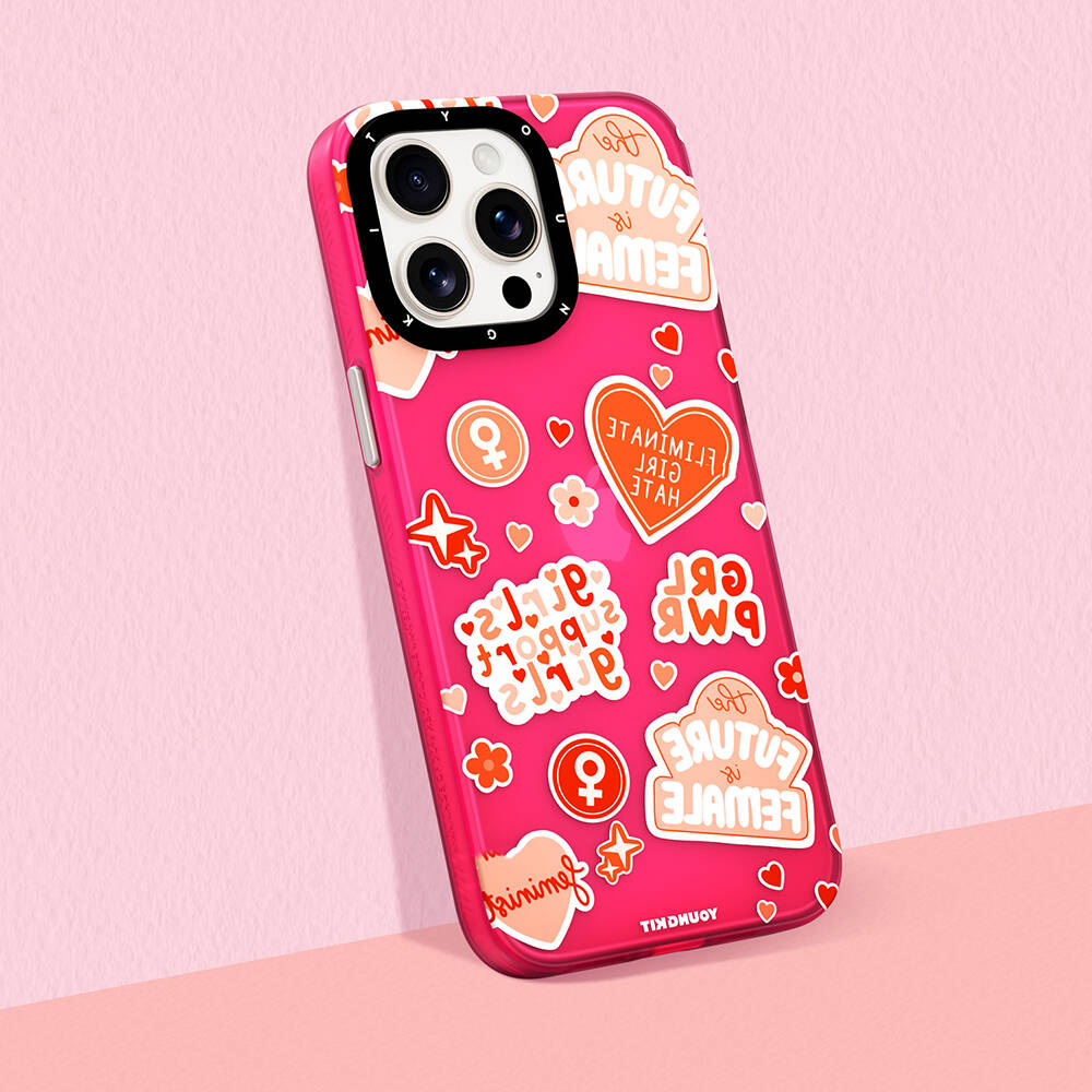 Apple iPhone 15 Plus Kılıf Bethany Green Tasarımlı Youngkit Sweet Language Kapak Gri