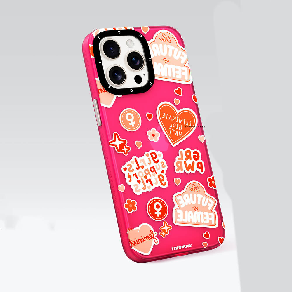 Apple iPhone 15 Plus Kılıf Bethany Green Tasarımlı Youngkit Sweet Language Kapak Gri